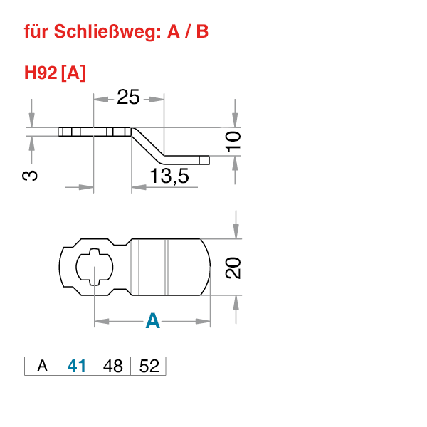 Schließhebel H9241