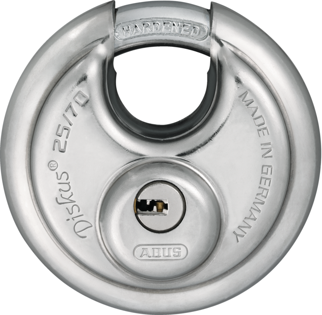 ABUS Diskus 25 Vorhangschloss, mit Wendeschlüssel-System