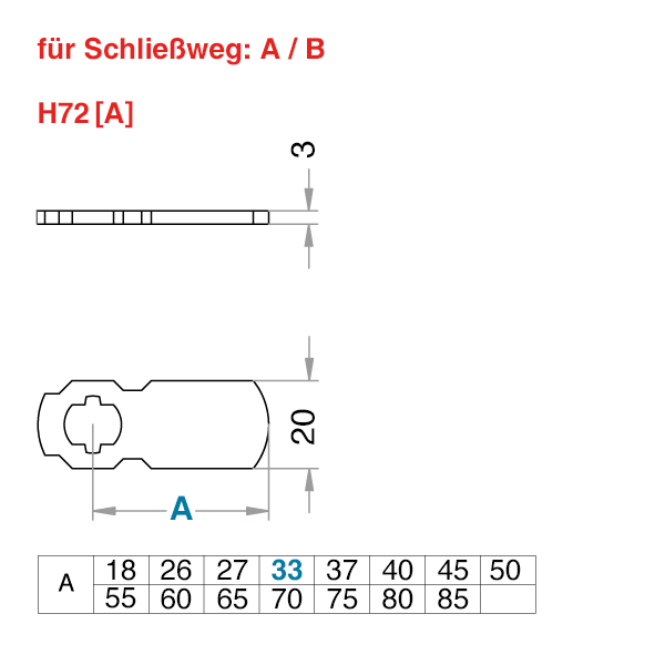 Schließhebel H7233