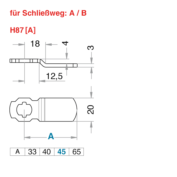 Schließhebel H8745